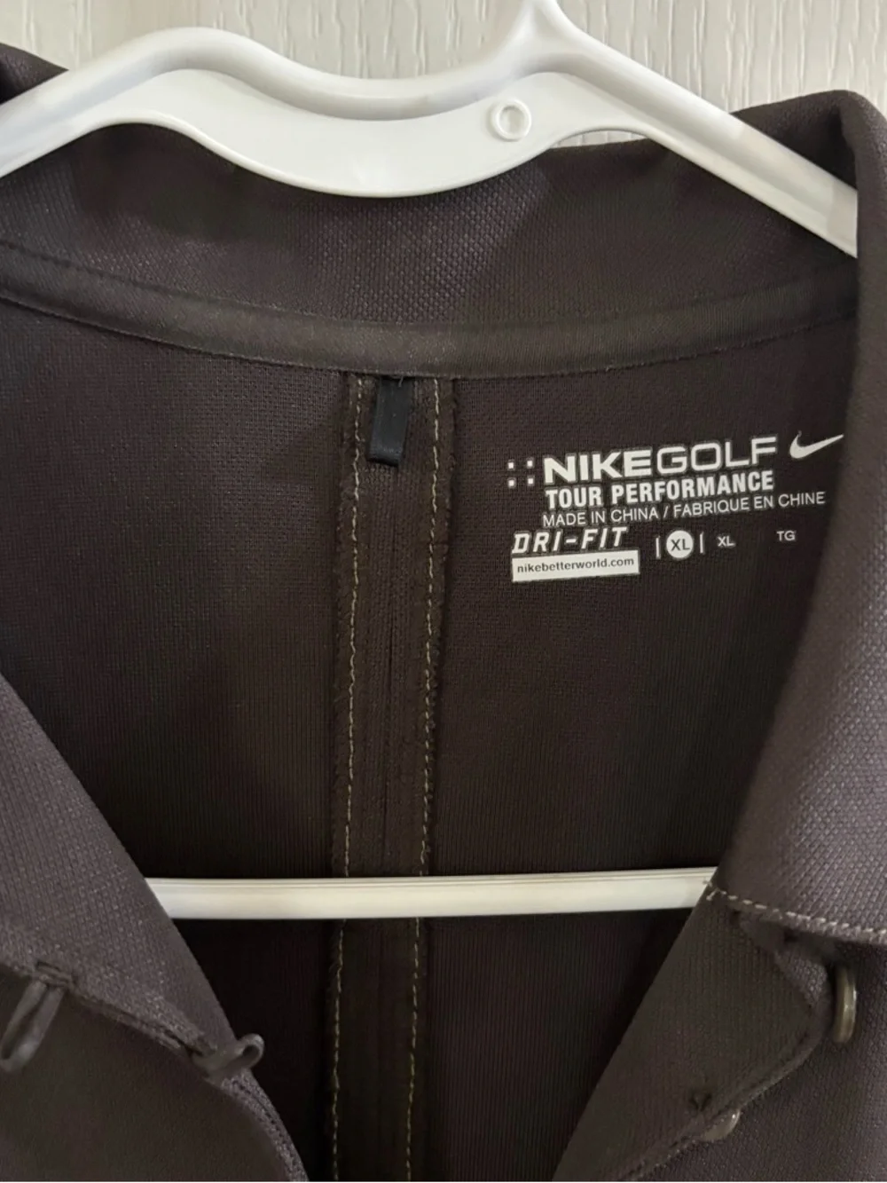 Nike Brown Sleeveless Collared Golf Tank